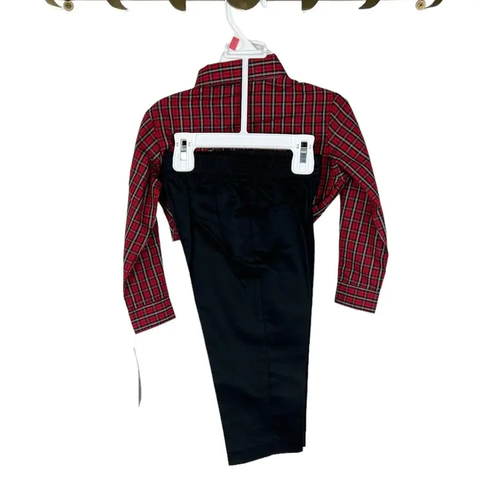 NEW Dockers Plaid Train 3-Piece Set 24 Months Formal Holiday